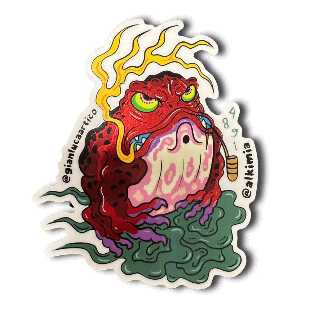 NEW STICKER designed by @ginalucaartico, ALKIMIA ITALIA PRO TEAM member, check Ginaluca´s profile out and be amazed by the amazing style he performs tattooing.